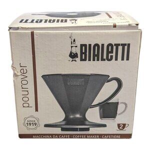 Bialetti Pourover Coffee Maker Cup - New in Box - Black - Model 06751